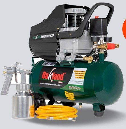 COMPRESOR AIRE OAKLAND 25 LTS C/MANG 1/4 X 5 Y PIST